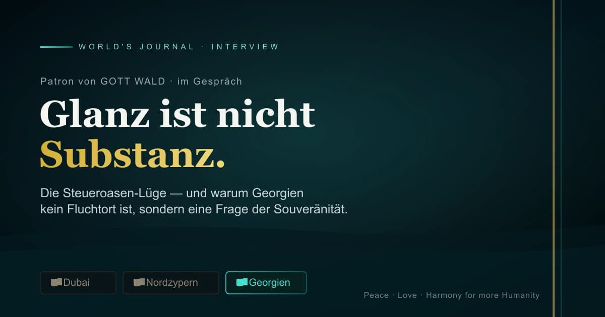 Die Steueroasen-Lüge — Mathias Gottwald im Gespräch über Georgien, Dubai und Nordzypern